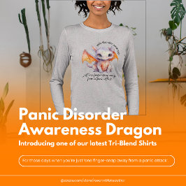 Camiseta Triblenda Trastorno de Pánico Conciencia Dragón LETRAS NEGRA