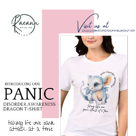 Camiseta Triblenda Trastorno de Pánico Conciencia Dragón LETRAS OSCUR