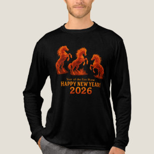 Camiseta Triblenda Tres Caballos de Fuego Año del Caballo de Fuego 20