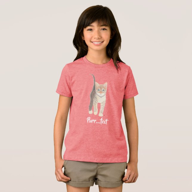 Camiseta Triblenda Tri-Blend de Tabby Kitten Baby Girl ( Anverso Completo)