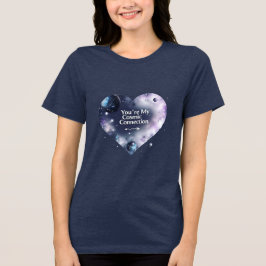 Camiseta Triblenda Tri-Blend femenino de amor cósmico - tema de galax