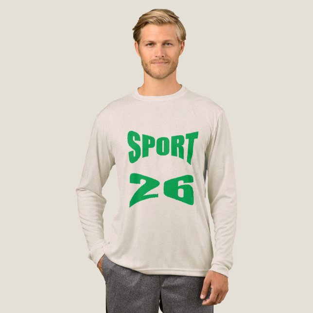 Camiseta Triblenda Tri-blend Long Sleeve Shirt oatmeal  SPORT  26 (Anverso Completo)