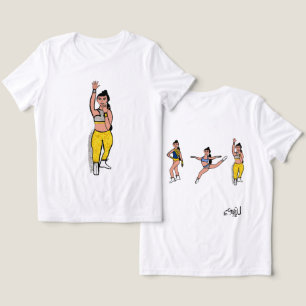 Camiseta Triblenda Tri Pose Dancer Blue Gold Silver #2
