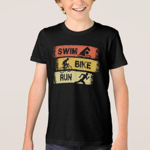 Camiseta Triblenda Triatlón - Huida en bicicleta de natación
