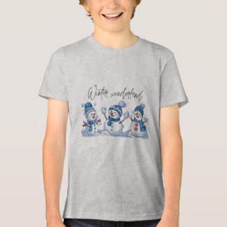 Camiseta Triblenda Triblen juvenil de Winter Wonderland Boy Bella+Can
