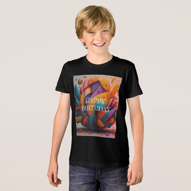 Camiseta Triblenda Triblend juvenil Bella+Canvas (Anverso Completo)