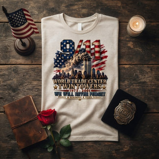 Camiseta Triblenda Tributo a la bandera estadounidense de las Torres