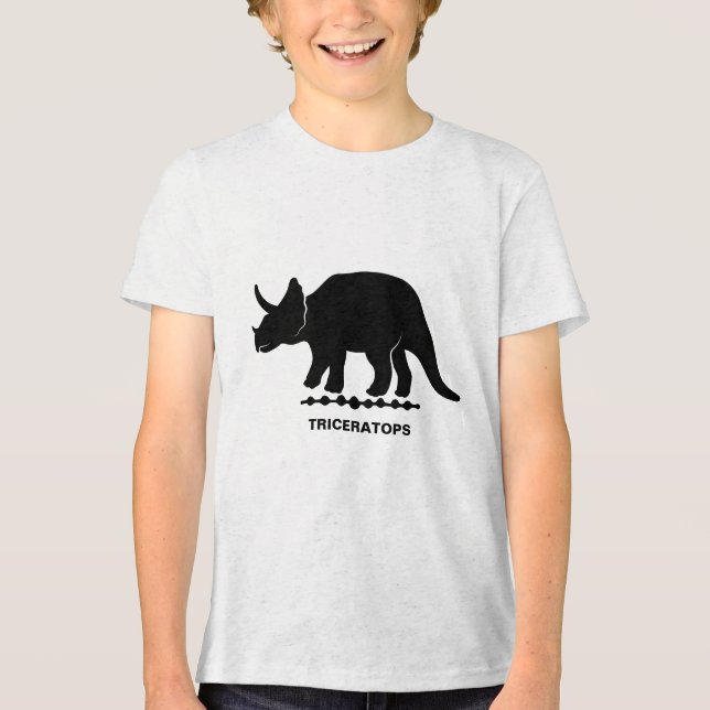Camiseta Triblenda Triceratops Dinosaur Silhouette (Anverso)