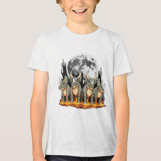 Camiseta Triblenda Triceratops Dinosaurio Épico – Luz de Luna Ardient
