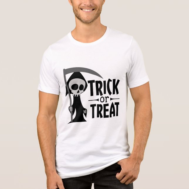 Camiseta Triblenda Trick o Trek Grim Reaper | Halloween (Anverso)