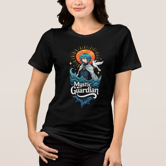 Camiseta Triblenda Trinco-mezcla de mujeres - Guardianes místicos (Anverso)