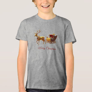 Camiseta Triblenda Trineo de Navidad Reno Fiesta