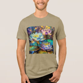 Camiseta Triblenda Trío de flores de loto brillantes