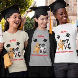 Camiseta Triblenda Tripulación de Graduación 2026 Perro de Dibujos An