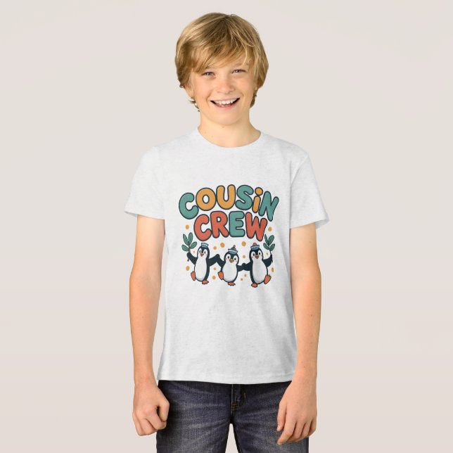 Camiseta Triblenda Tripulación de primos (Anverso Completo)