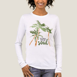 Camiseta Triblenda Tropical Es Está Bien Con Mi Alma Palmeras Moderno