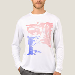 Camiseta Triblenda Tropical rosa de la luz rosa contemporánea parecid