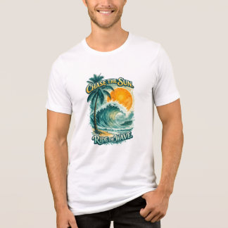Camiseta Triblenda Tropical Surf Sunset T-Shirt – Chase the Sun Ride 