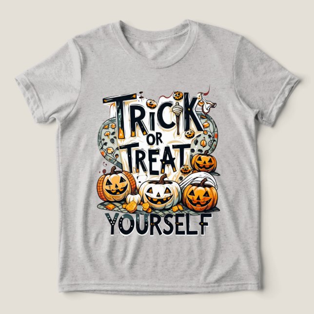 Camiseta Triblenda Truco O Trátese A Sí Mismo - Halloween (Diseño delantero )