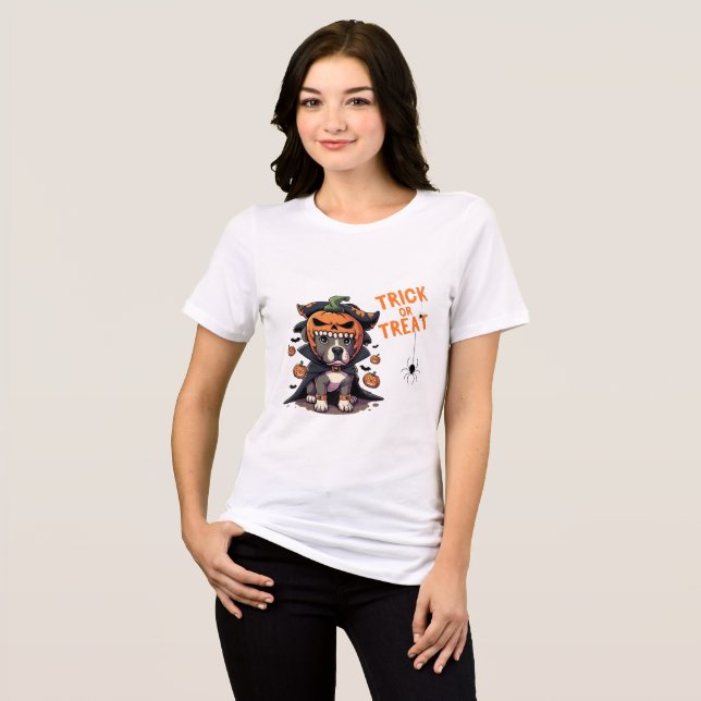 Camiseta Triblenda ¡Truco o vístete! (Anverso Completo)