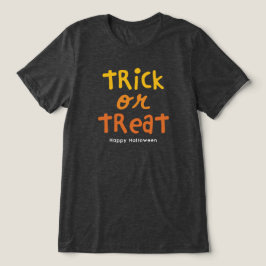 Camiseta Triblenda Truco o vístete naranja negro lindo Halloween