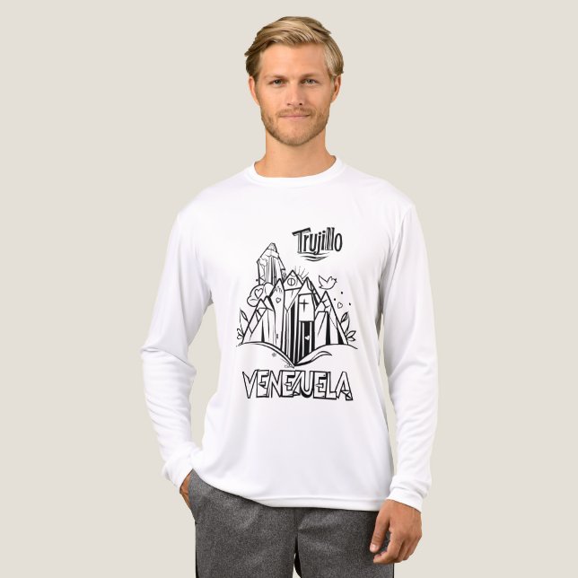 Camiseta Triblenda Trujillo Venezuela diseño artístico | Virgen paz (Anverso Completo)