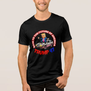 CAMISETA TRIBLENDA TRUMP 47: DE VUELTA AL FUTURO DE ESTADOS UNIDOS