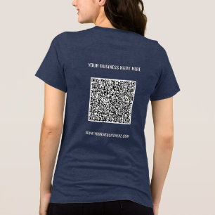 Camiseta Triblenda Tu código QR y texto personalizado promocional de