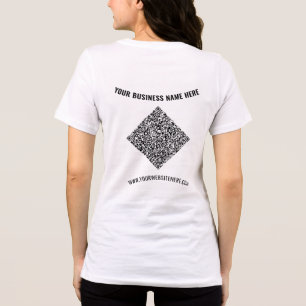 Camiseta Triblenda Tu código QR y tu negocio de promoción de texto Pe
