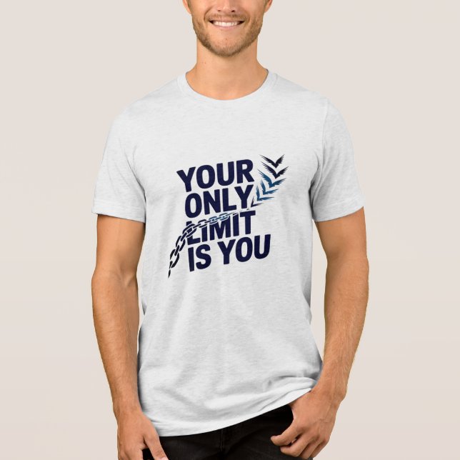 Camiseta Triblenda Tu Único Límite Es Tu Cita Motivadora Negrita (Anverso)