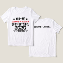 Camiseta Triblenda Tú + Yo Nuestra Historia de Amor Relación Editable