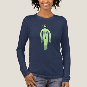 Camiseta Triblenda Turbante de mujer verde menta vintage arte Nouveau