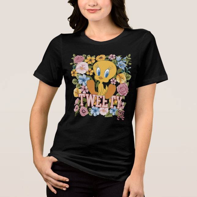 Camiseta Triblenda TWEETY™ Floral Embroidery Graphic (Anverso)