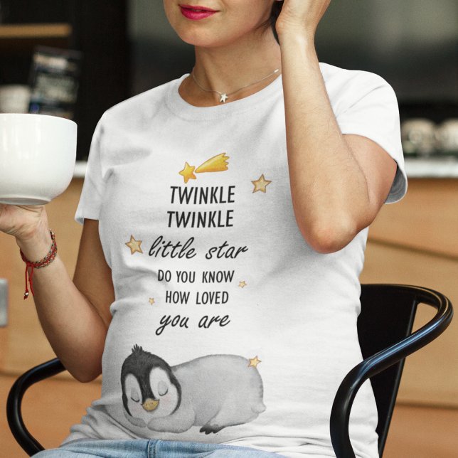 Camiseta Triblenda Twinkle, Pequeña estrella boba para el pingüino do (Twinkle, Twinkle Little Star for Sleep Penguin Tri-Blend Shirt)