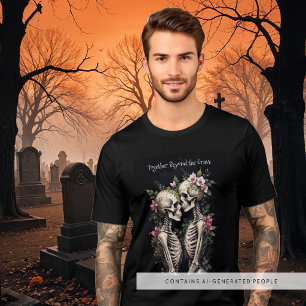 Camiseta Triblenda Two Romantic Gothic Human Skeletons Embracing