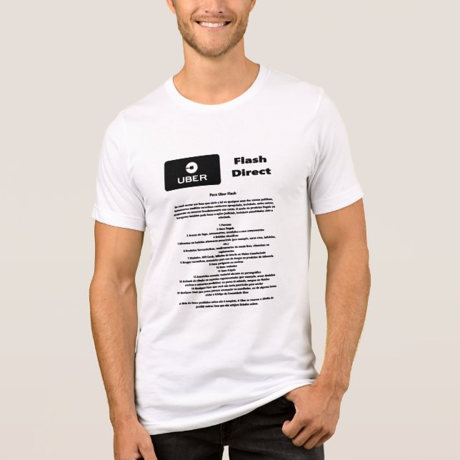 Camiseta Triblenda Uber Flash Direct Diretrizes (Anverso)