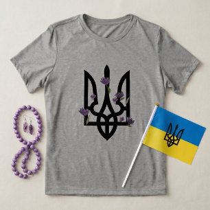 Camiseta Triblenda UCRANIA. Tridente. Escudo de armas ucraniano.