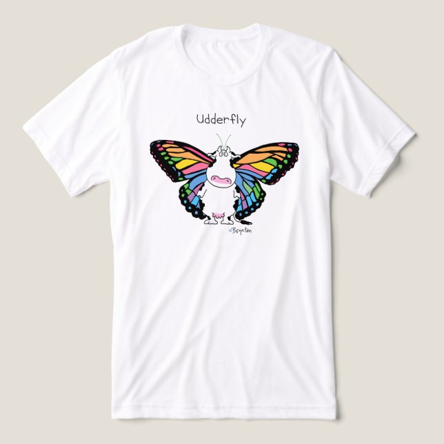 Camiseta Triblenda UDDERFLY por Sandra Boynton (Diseño delantero )