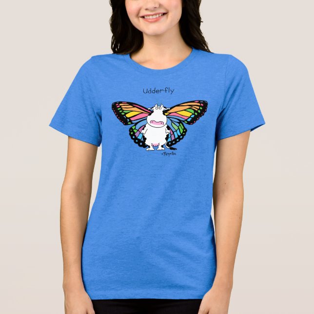 Camiseta Triblenda UDDERFLY por Sandra Boynton (Anverso)