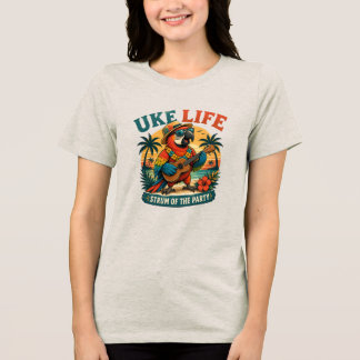 Camiseta Triblenda Uke Life Parrot – Island Vibes Ukulele Bird