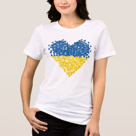 Camiseta Triblenda Ukraine is in my heart. Ukrainian flag. Support.