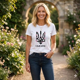 Camiseta Triblenda UKRAINE. Trident. Ukrainian Coat of Arms. 