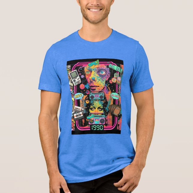 Camiseta Triblenda Ultimate 90s Nostalgia Pop Art Collage (Anverso)