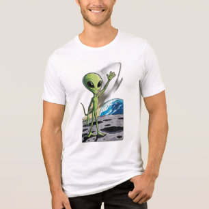 Camiseta Triblenda Un alienígena amistoso ondeando