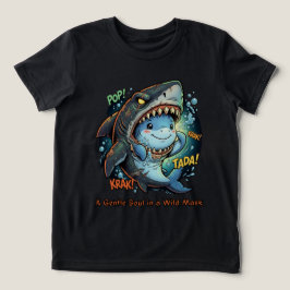 Camiseta Triblenda Un alma gentil en una máscara salvaje Tiburón lind