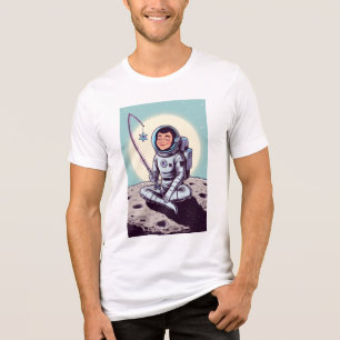 Camiseta Triblenda Un astronauta sentado en la luna