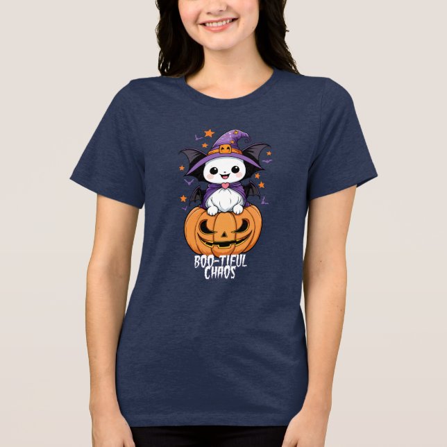 Camiseta Triblenda Un caos espléndido | Batallas, Gorras y calabazas (Anverso)