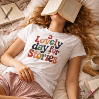 Camiseta Triblenda Un Día Encantador para Historias Amante de Libros 