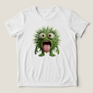 Camiseta Triblenda Un dibujo animado caprichoso de una criatura verde