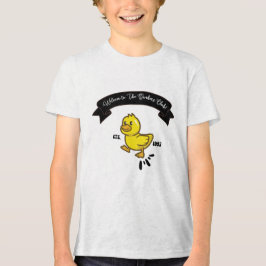Camiseta Triblenda un divertido pato amarillo caminando de manera div